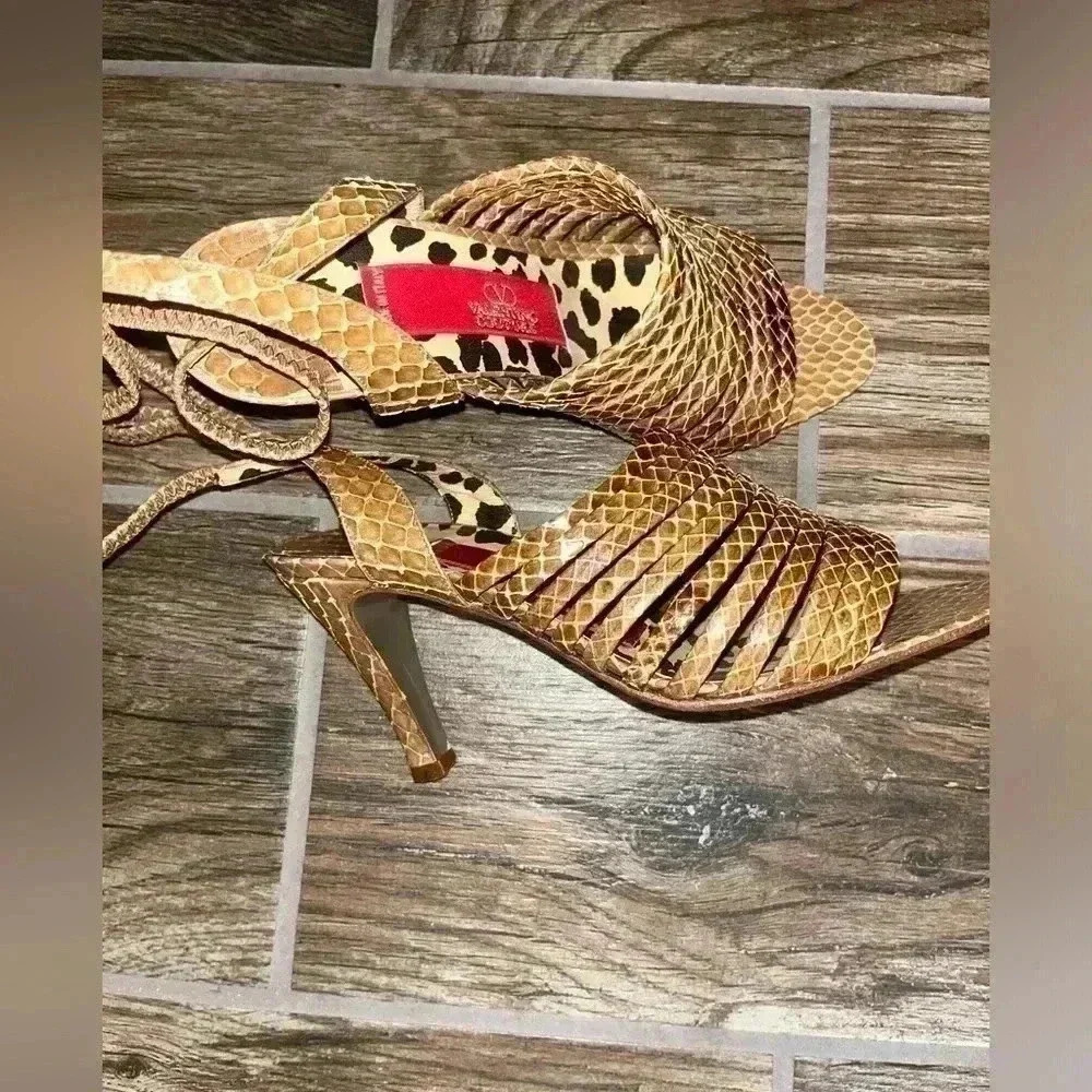 Valentino Couture ankle wrap heel